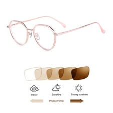 Women's Vintage Transition Photochromic Brown Reading Glasses Sunglasses Readers