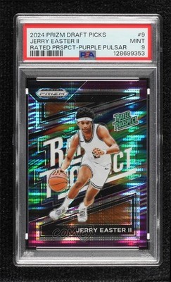 2024 Panini Prizm Draft Picks Purple Pulsar /55 Jerry Easter II PSA 9 MINT 8d2