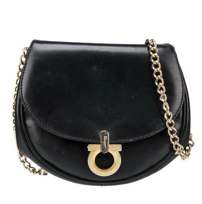 Mini Bandolera/Cinturón Salvatore Ferragamo Negro De Colección Foto 2 de 4