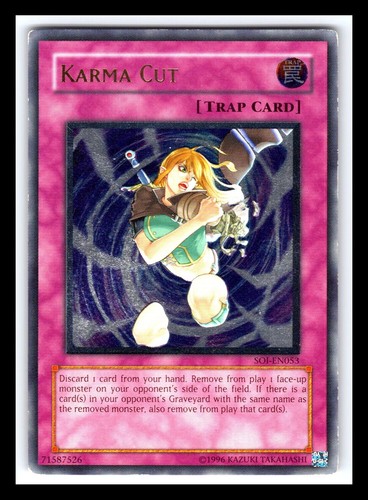 Karma Cut [Ultimate Rare 1st Edition] SOI-EN053 YuGiOh Shadow of Infinity card