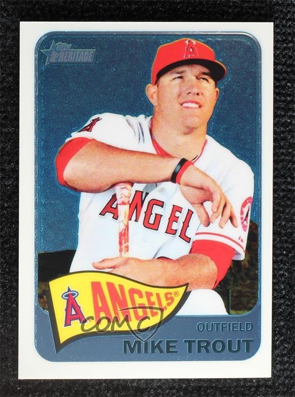 2014 Topps Heritage Chrome 128/999 Mike Trout #THC-250 0zt5