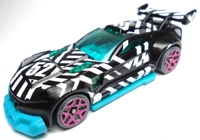 2018 HOT WHEELS HW SPEED BLUR TRACK RIPPER #52 BLACK & WHITE DIECAST 3'' RACE CAR