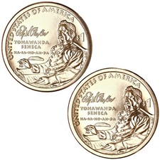 2022 P D Native American Sacagawea Sacagawea BU Dollar 2 Coin Set