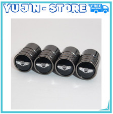 US85 Genesis Black Chrome Auto Car Wheel Tire Air Valve Caps Stem Cover
