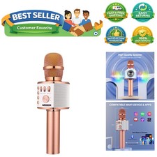 Wireless Bluetooth Karaoke Microphone,3-in-1 Portable Handheld Karaoke Mic Sp...