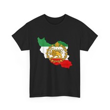 Persian Lion & Sun Flag Shirt, Iran Map Iranian Flag Iran Freedom Shirt