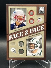 2004 Donruss Elite - Face 2 Face Facemasks Tom Brady, Chad Pennington /125