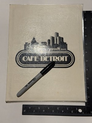 RESTAURANT MENU Cafe Detroit 87 W Palmer Laminated
