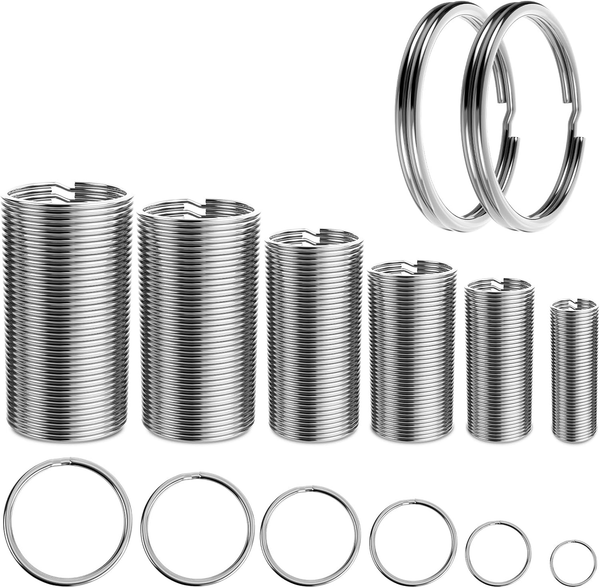 140 StüCk SchlüSselringe Klein SchlüSselring 6 GrößEn 12Mm 15Mm 20Mm 25Mm 28Mm 3-image