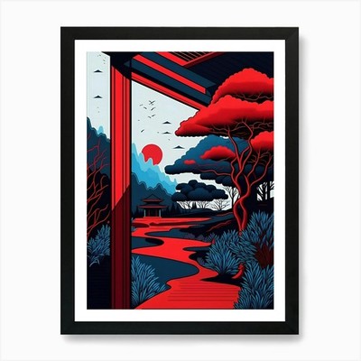Asian Landscape 1 Art Print Framed Wall Art Poster Canvas Print Picture