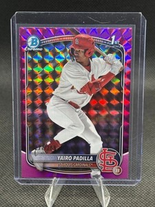 2025 Bowman Chrome 1st Yairo Padilla Fuchsia Geometric Refractor /299 #BCP-236