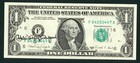 (TREASURER COURTESY AUTOGRAPH) $1 1988 Federal Reserve ((3rd of 3 consecutive)) — photo 2