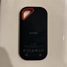 SanDisk Extreme Pro 4TB Portable External SSD USB-C Shock Resistant Black/Orange