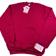 Vintage 80s brick red Raglan crewneck sweatshirt USA made NOS tags on XL
