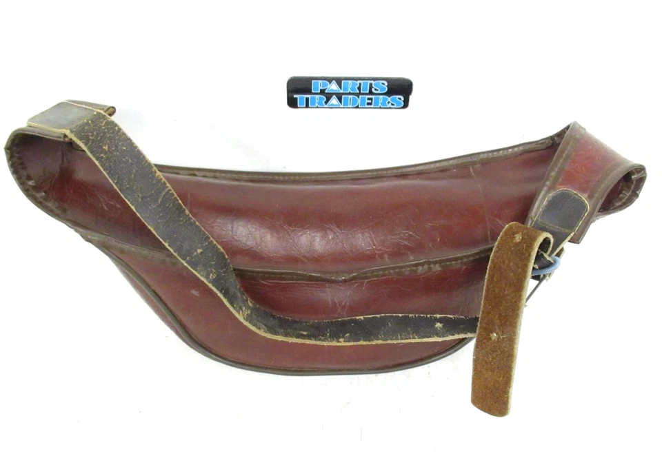 Bolsa/pacote de babá vintage de couro para trilha Bultaco - Imagem 4 de 4