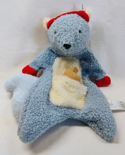 Cloud Island Blue Big Tail Squirrel w/ Acorn Pocket Soft Plush Security Blanket