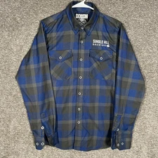 Dixxon Roughneck Flannel Shirt Mens Small Single Hill Brewing Plaid Button Up