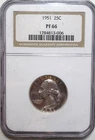 1951 PROOF Washington Silver Quarter 25c NGC PF66 Gem Proof