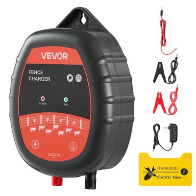 Electric Fence Charger,10kV 1J,AC DC Electric Fence Energizer with LED Indicator