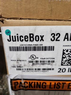JuiceBox 32Amp Plug-In Enel x Smart Electric Vehicle EV Charging Station