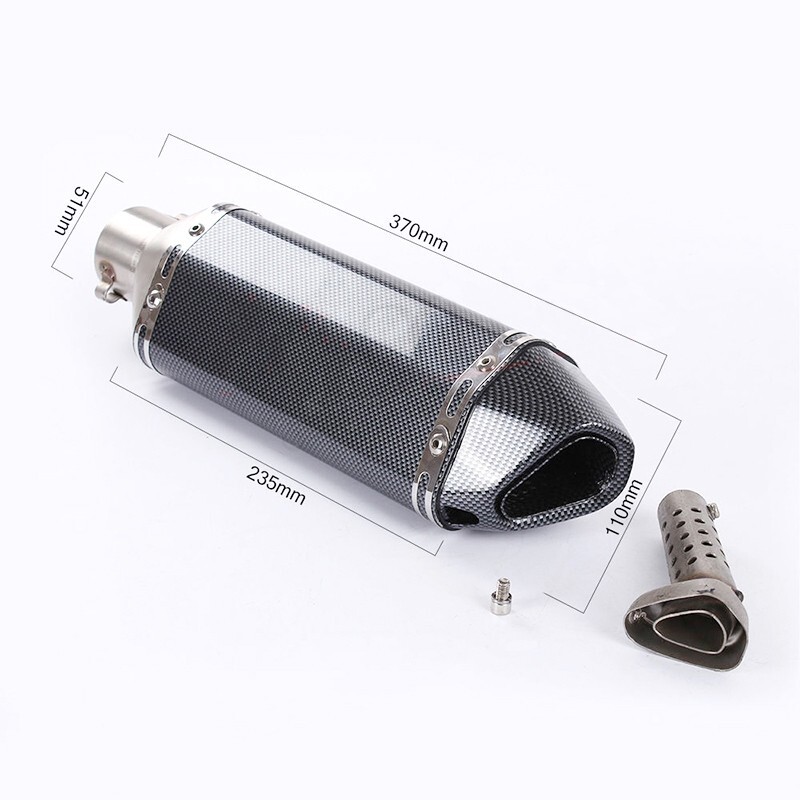 2000-2024 Suzuki DRZ400SM DRZ400S Exhaust Link Pipe Muffler Tips 370mm Slip-on E