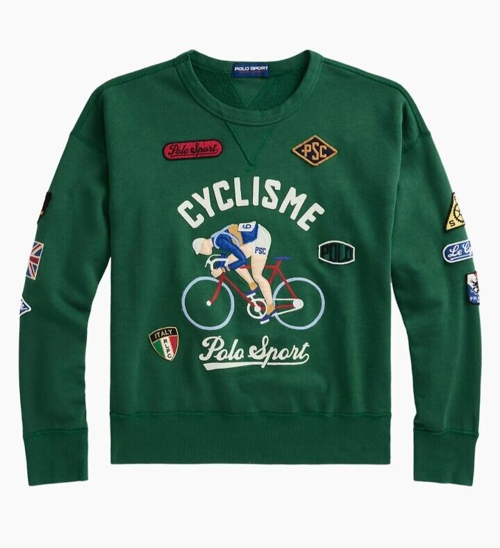 Polo Ralph Lauren Cyclisme Hunter Green Sweatshirt Multi Size's
