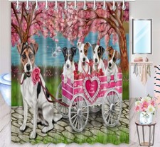 Jack Russell Shower Curtain Personalized Hooks Many Dog Designs NWT