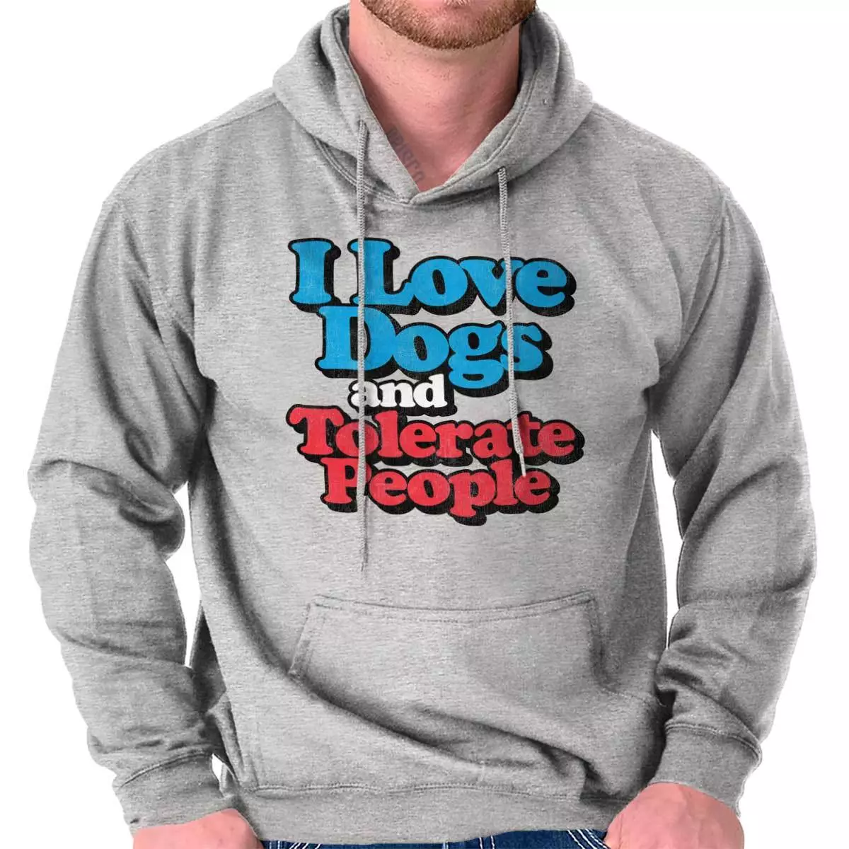 I Love Dogs And Tolerate People Funny Antisocial Introvert Hoodie