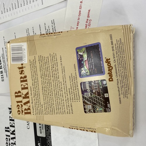 COMMODORE 64 C64 COMPUTER DISK GAME - 221B BAKER ST - RARE BIG BOX - Picture 7 of 10