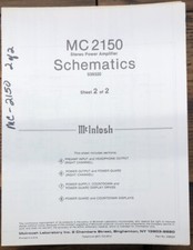McIntosh MC2150 MC-2150  Schematic Manual Original  2