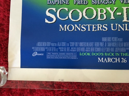 SCOOBY DOO 2 Original 2004 LINEN LINED 27x40 Movie Poster Sarah Michelle Gellar - Picture 3 of 7
