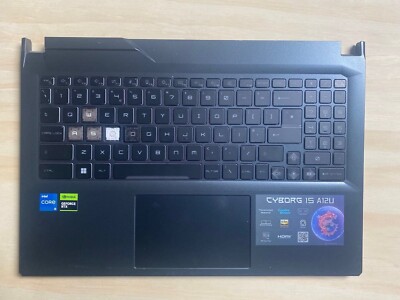 MSI Cyborg 15 A12U A12V A12VE A12VF Backlit UK Tastatur 1 Taste + Scharniere + Gummi