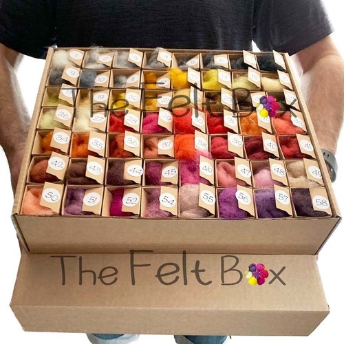 Carded Felting Wool Multi Colour Set Needle Felting Wool Painting Palette 111 pc - Picture 8 of 10