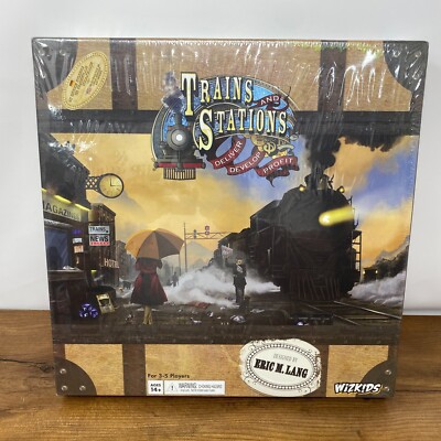 Trains and Stations Board Game Eric M. Lang Wizkids 2013 - New In Box Sealed