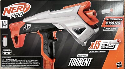 Nerf Pro Torrent Half-Length Dart Blaster, 150 FPS, 15 Nerf Pro Half-Length Dart
