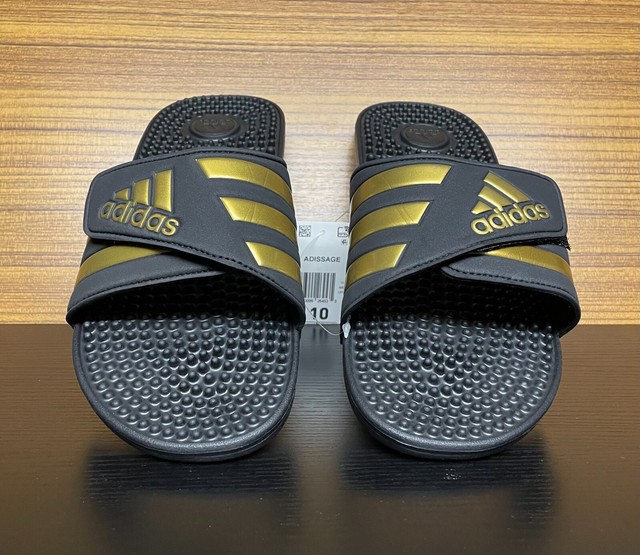 Mens adidas Adissage Black Slides 
