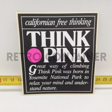 Adesivo Vintage Sticker Aufkleber 80's - Think Pink Californian Free RIF. K-3