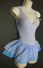 Body Wrappers P731 MockWrap Leotard Dress Ladies Dance Ballet Lilac Asymmetrical