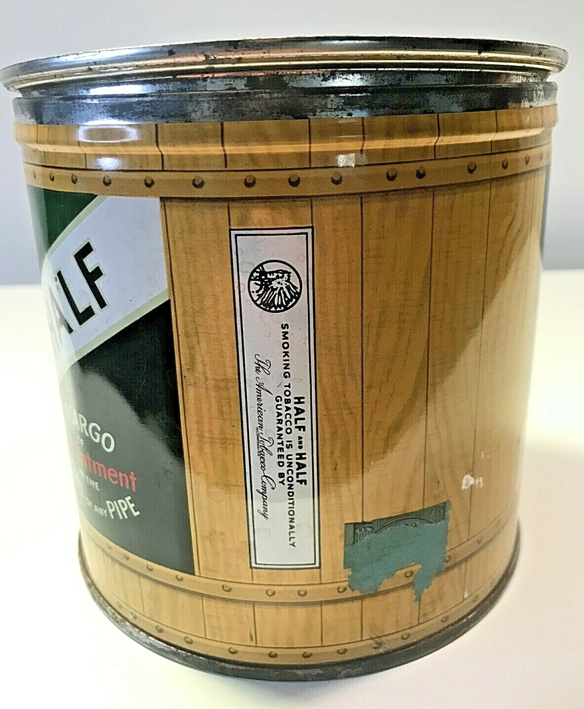 VINTAGE BURLEY & BRIGHT HALF AND HALF PIPE TOBACCO TIN CAN EMPTY eBay