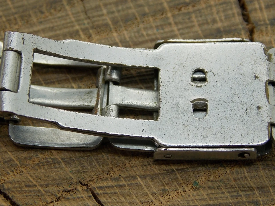 Vintage Pre-Owned Watch Band nickel plated Deployment Clasp 16mm 5/8" Mens - Image 4 of 4