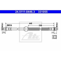 ATE Bremsschlauch Bremsleitung Vorne FüR CitroëN C2 C3 I Enterprise