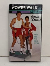 VTG 1994 Power Walk Plus Getting Started With Kris & Bruce Jenner VHS Tape New