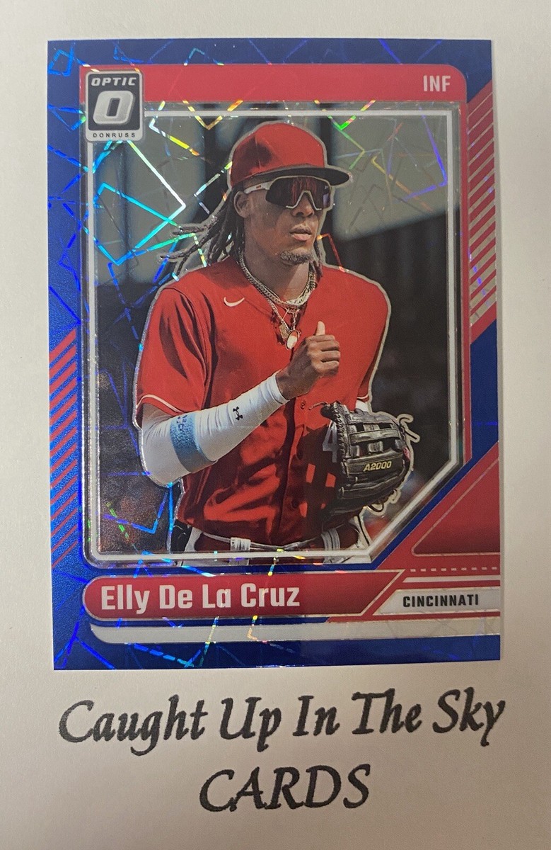 2024 Donruss Optic Elly De L La Cruz Blue Velocity SP Reds Megabox