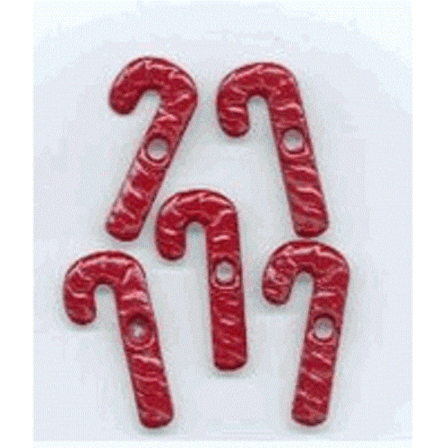 CANDY CANE EYELETS ** 2 CUTE ** FINAL QTY RED 10 PCS - Afbeelding 1 van 1
