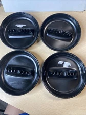 341 GES-LINE Ashtray Black plastic 7 inch diameter VTG Lot Of 4
