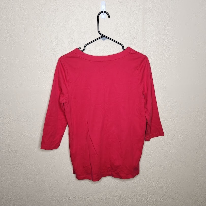 Orvis Top Women's Small Pink Stretch Basic Cotton… - image 4