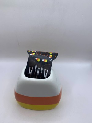 Makeup Brush Holder Ceramic Organizer Candy Corn