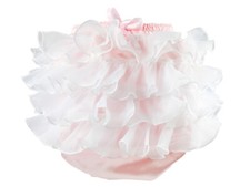 Nowe spodnie na pieluchy dla dorosłych Sissy satynowe falbanki. Kolor różowy # FSP07A-5 XL*1