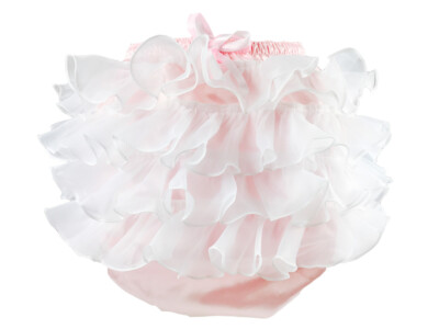 New Adult   Sissy Satin Frilly Diaper Cover  pants. Color Pink # FSP07A-5