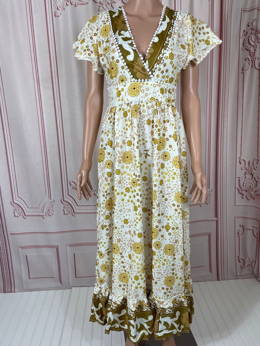 cocktail party summer dresses 2023 Boho Summer Flowers Cocktail Dress Party Dress Size Asian Medium NEW 2023  Green